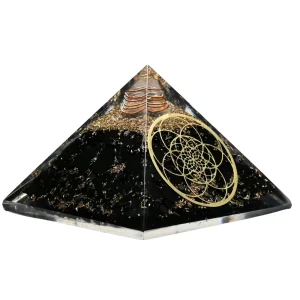Black Tourmaline Orgone Pyramid (Seed Of Life)