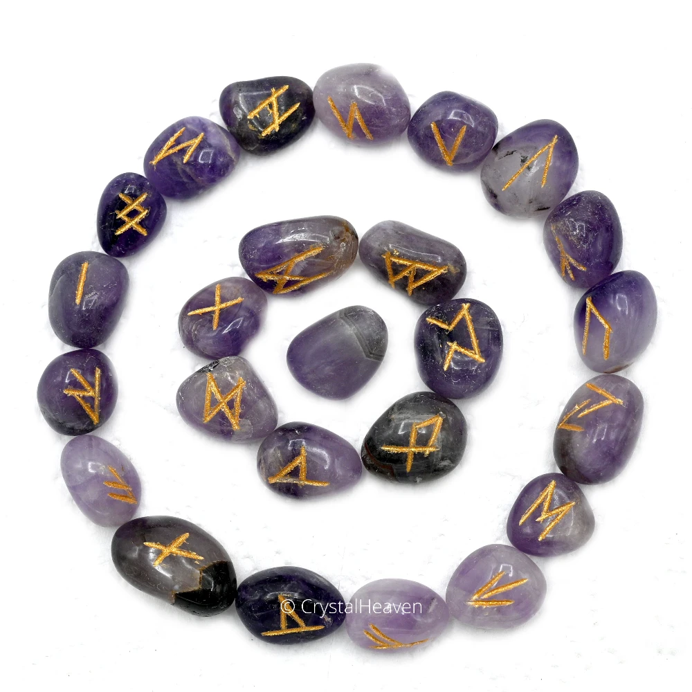 Amethyst Rune Stones Set