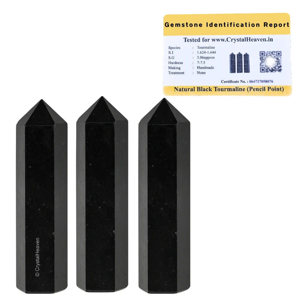 Black Tourmaline Pencil Points (Set of 3) - Image 2