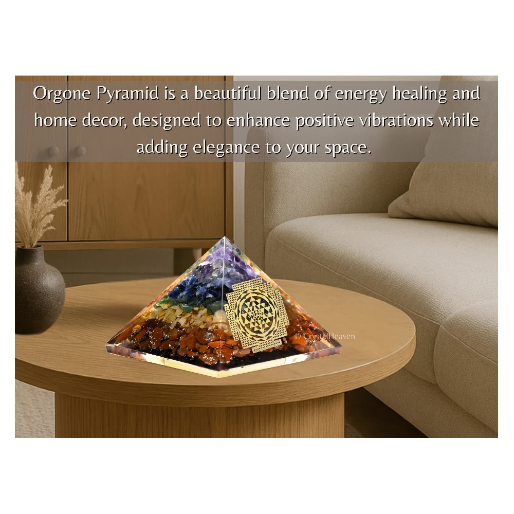 7 Chakra Orgone Pyramid (Shriyantra) - Image 5