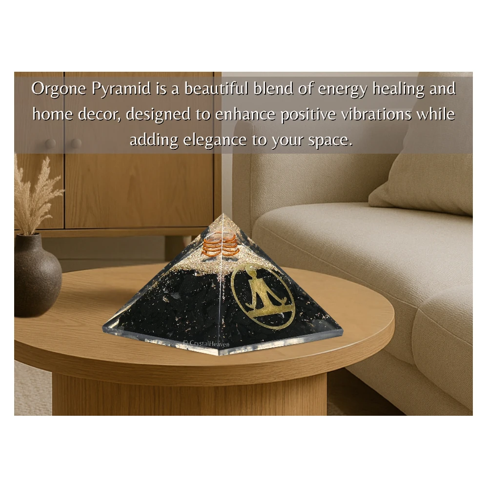 Black Tourmaline Orgone Pyramid (Buddha Yoga) - Image 5