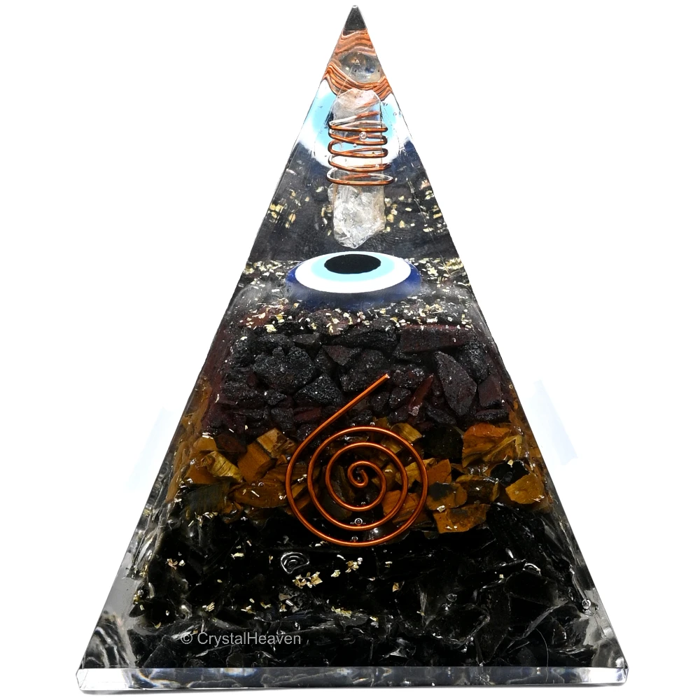 Ultimate Protection Crystal Orgone Pyramid - 95 mm