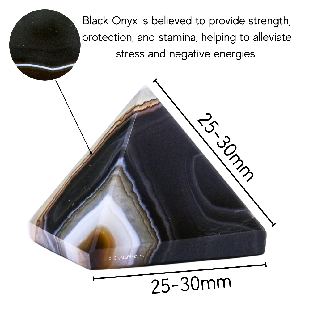 Black Onyx Pyramid (1 Inch) - Image 3