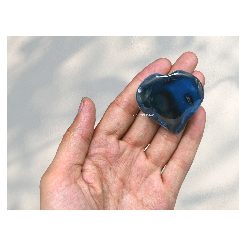 Blue Onyx Agate Heart - Image 5