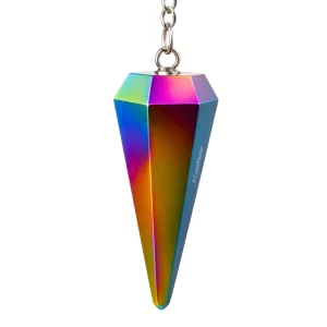 Titanium Aura Quartz Pendulum