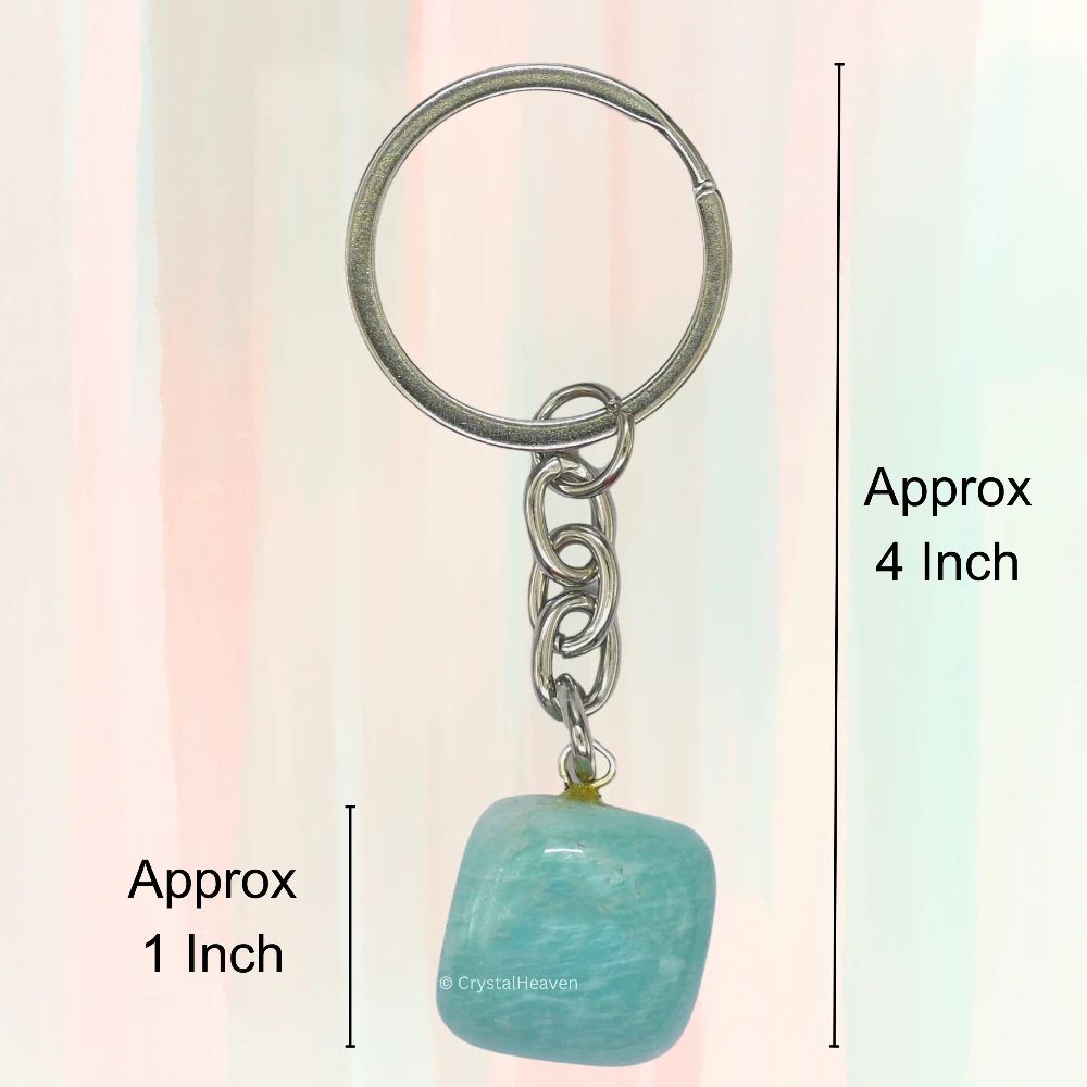 Amazonite Crystal Keychain (Tumbled) - Image 3