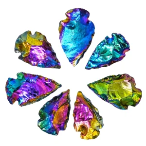 Titanium Aura Quartz Arrowhead - 1" to 1.5" (5 Pieces)