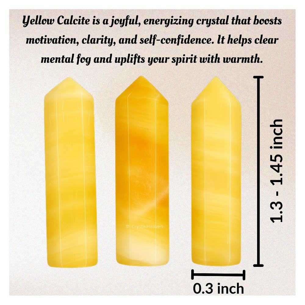 Yellow Calcite Pencil Points (Set of 50) - Image 3
