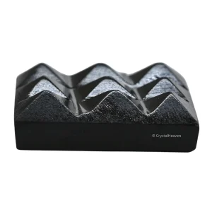 Black Agate 9 Pyramid Plate