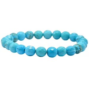 Turquoise Bracelet (Faceted-Stretchable)