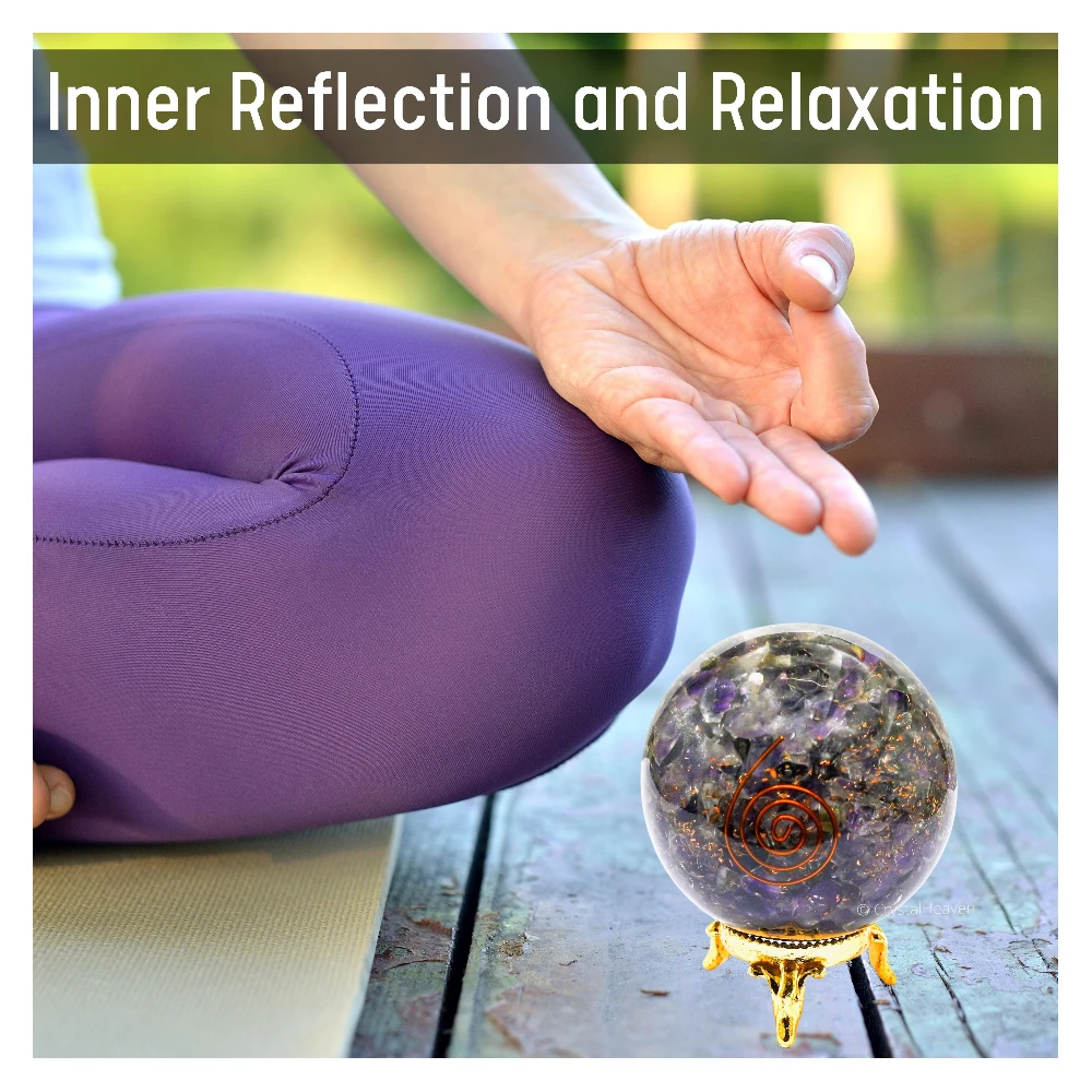 Amethyst Crystal Orgonite Ball (2.5 Inch) - Image 5
