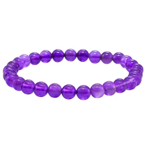 Amethyst Healing Crystal Bracelets - 6mm Beads