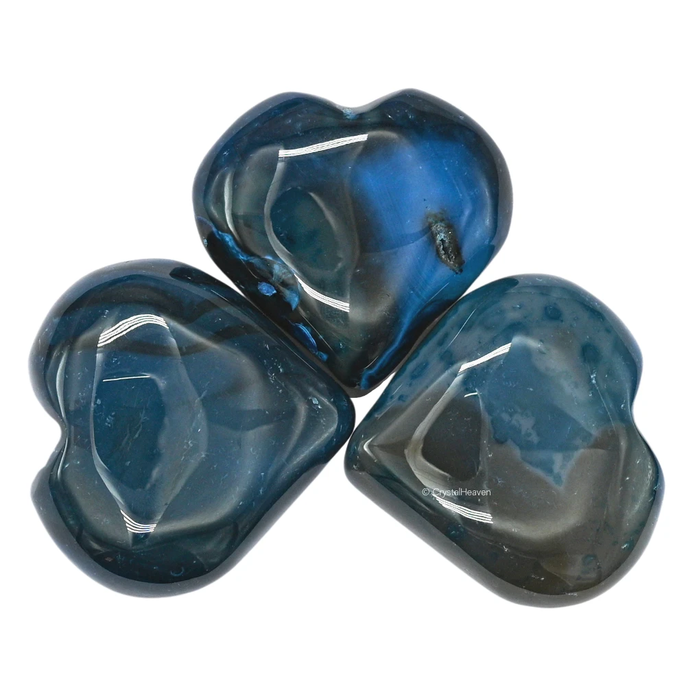 Blue Onyx Agate Heart - Image 6