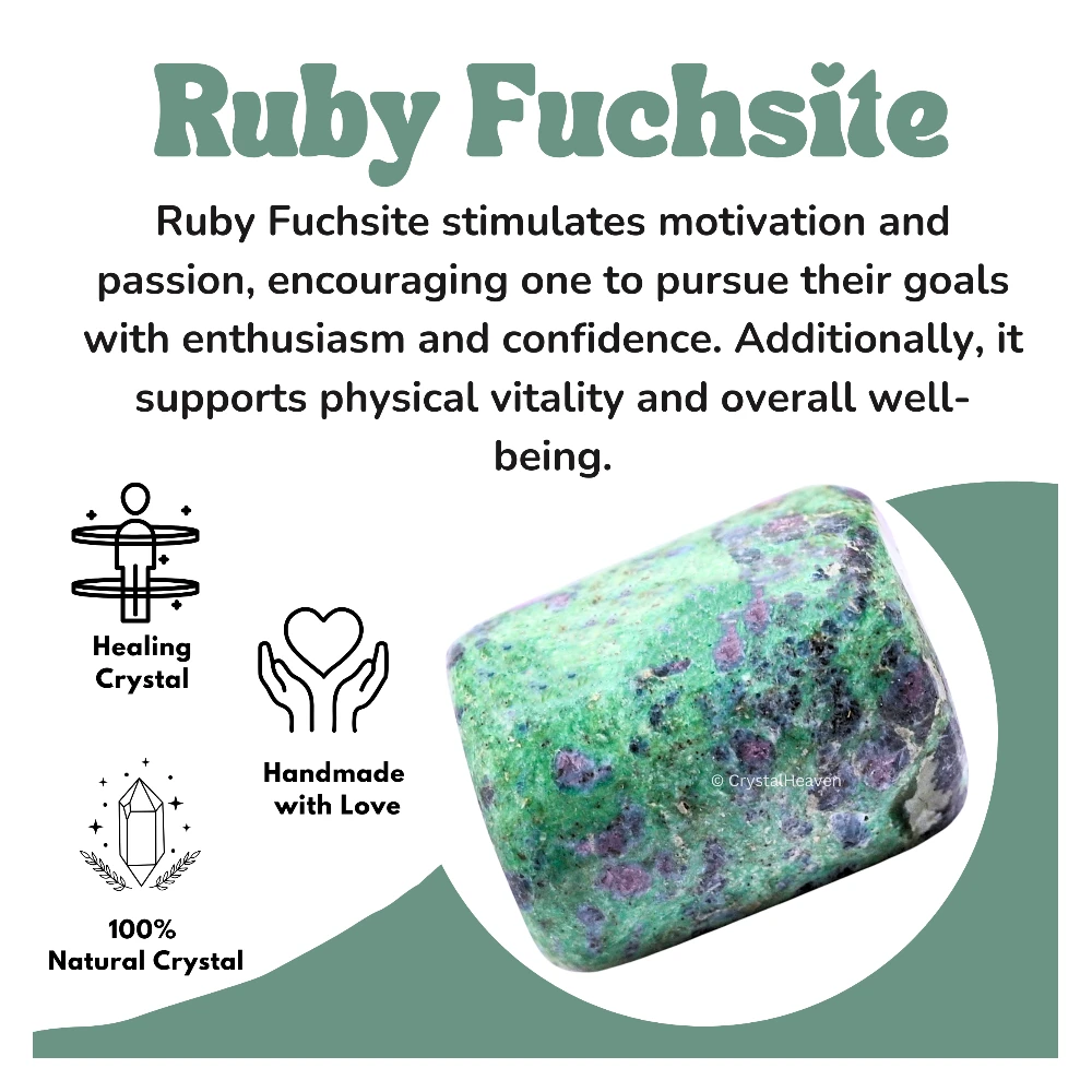 Tumbled Ruby Fuchsite Stones (30 Gram) - Image 4