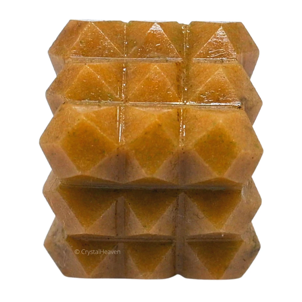 Yellow Jasper 54 Pyramid Power Cube
