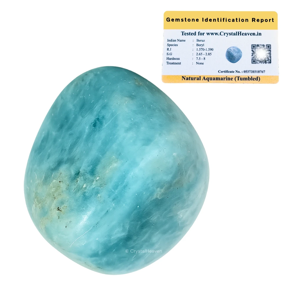 Tumbled Aquamarine Stones (30 Gram) - Image 2