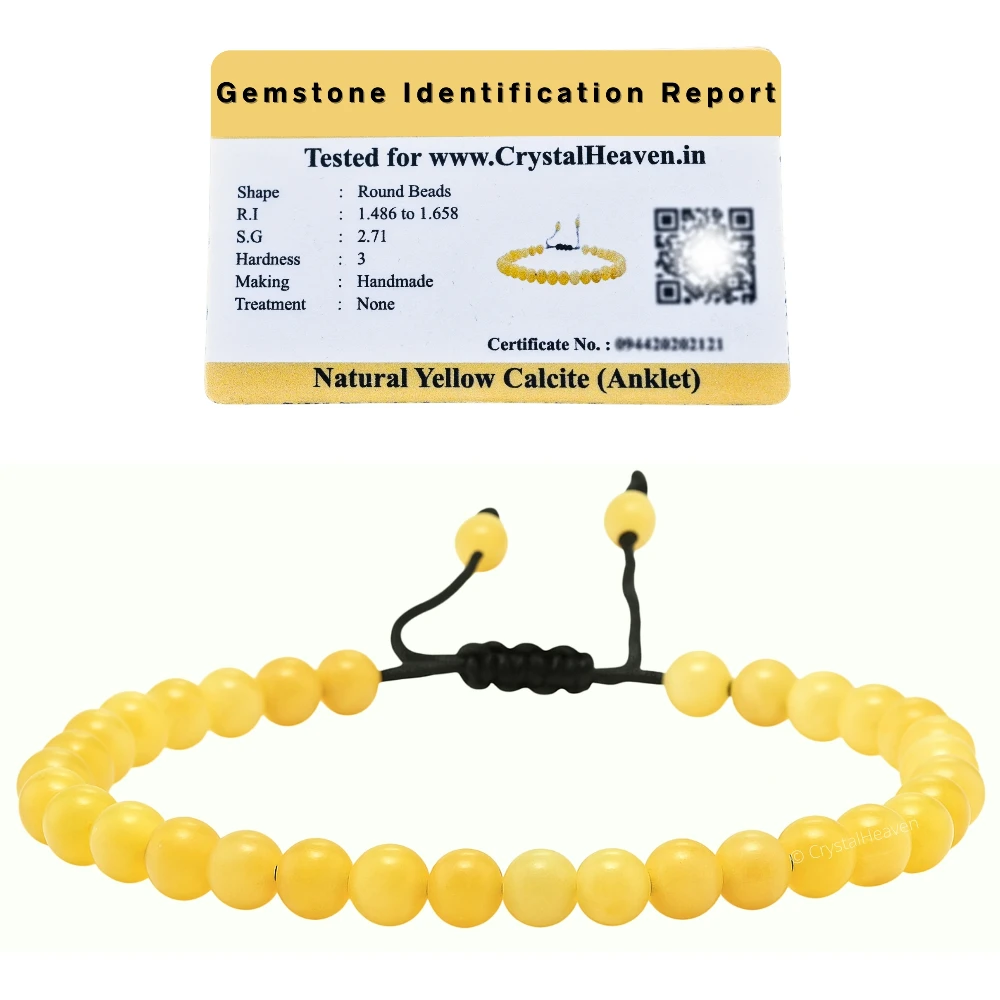 Yellow Calcite Anklet (Without Knot) - Image 2