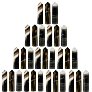 Black Onyx Pencil Points (Set of 50)