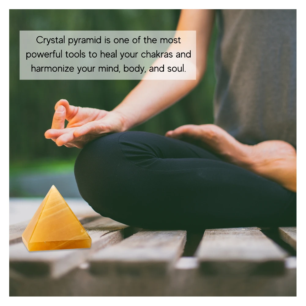Yellow Calcite Pyramid (1 Inch) - Image 5