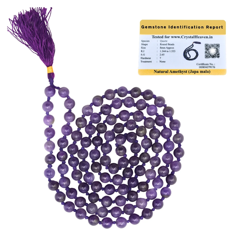 Amethyst Japa Mala (Hand Knotted) - Image 2