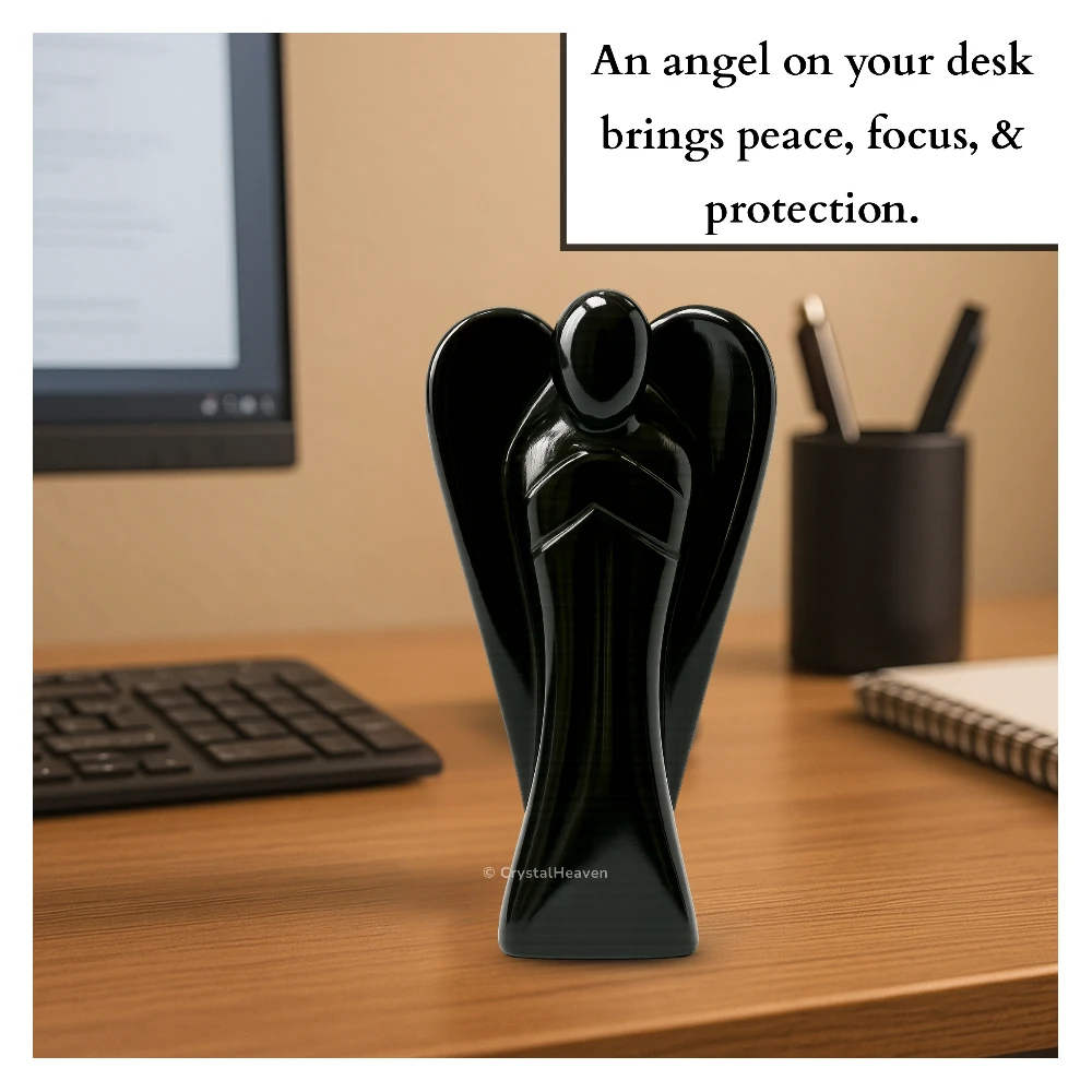 Black Agate Angel (2 Inch) - Image 6