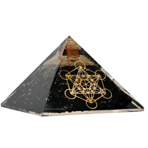 Black Tourmaline Orgone Pyramid (Metatron  Cube)