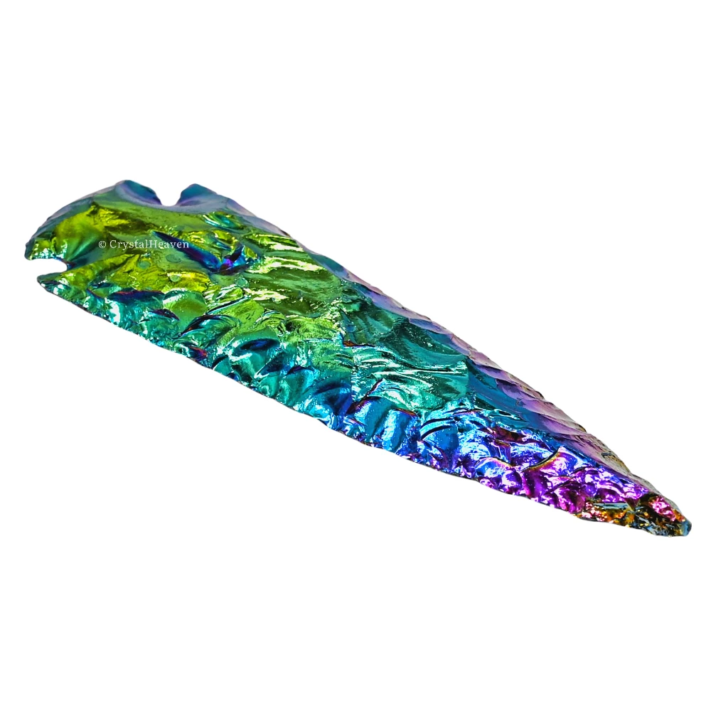 Titanium Aura Quartz Arrowhead - 5" to 6" - Image 2
