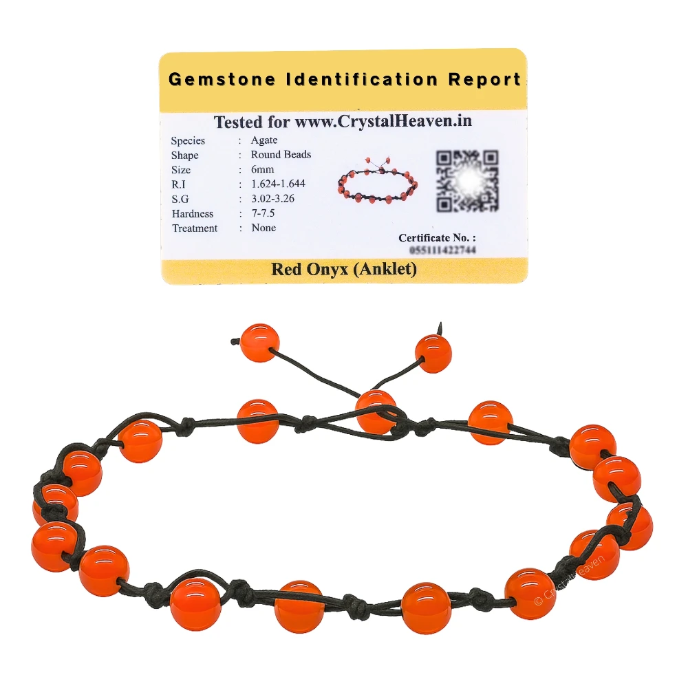 Carnelian Anklet (Hand Knotted) - Image 2