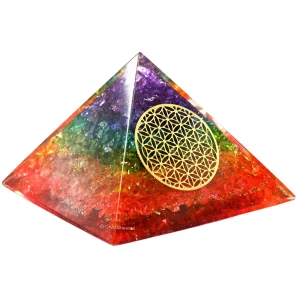 7 Chakra Crystal Orgone Pyramid for Car - 70 mm