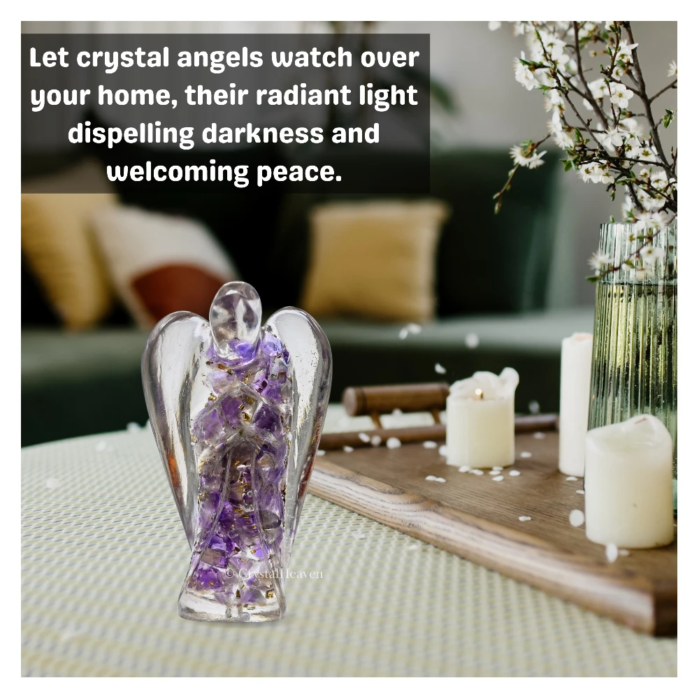 Amethyst Crystal Orgone Angel (2 Inch) - Image 4