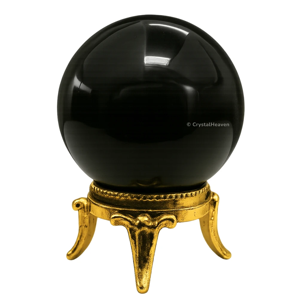 Black Agate Sphere (2 Inch)