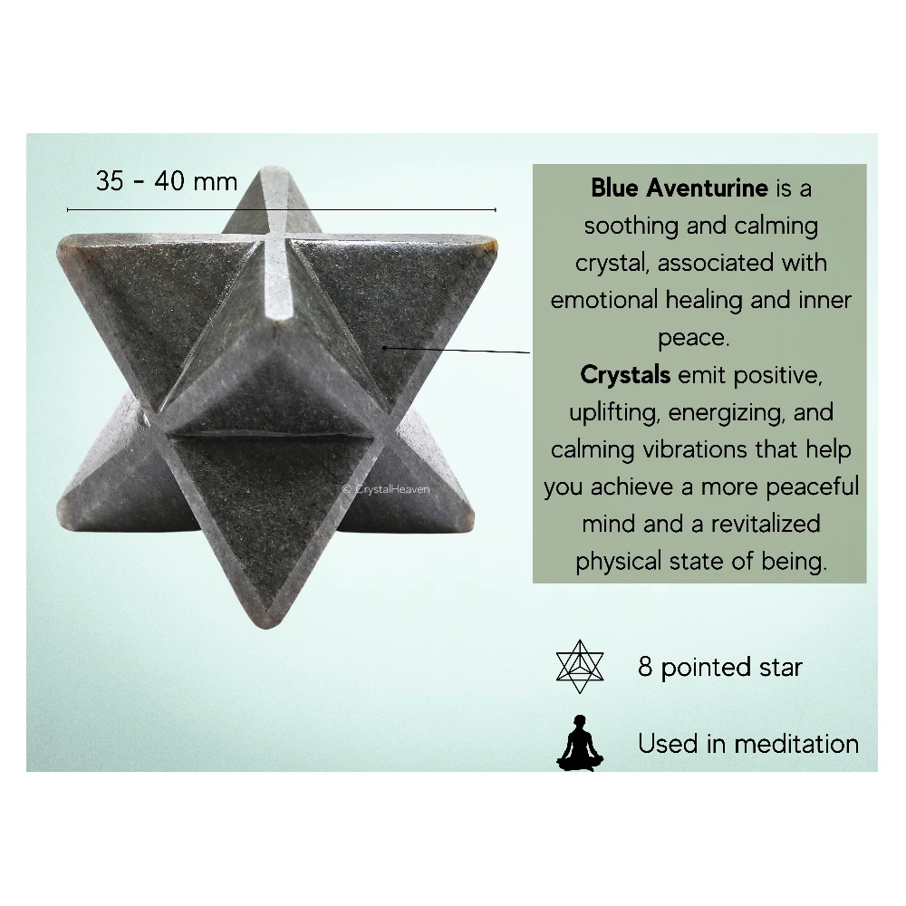 Blue Aventurine Crystal Merkaba (35-45 mm) - Image 4