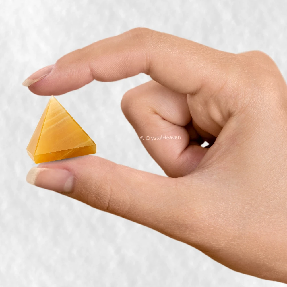 Yellow Calcite Pyramid (1 Inch) - Image 4