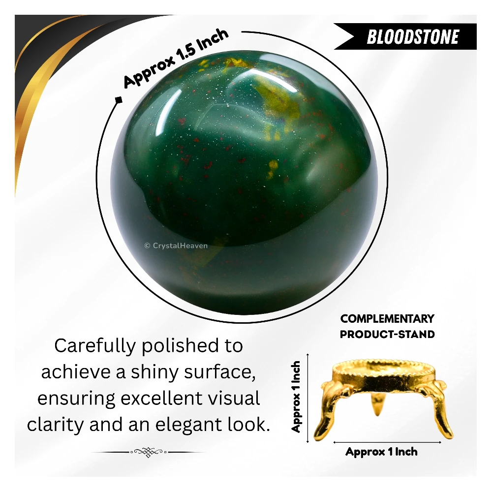 Bloodstone Sphere (1.5 Inch) - Image 3