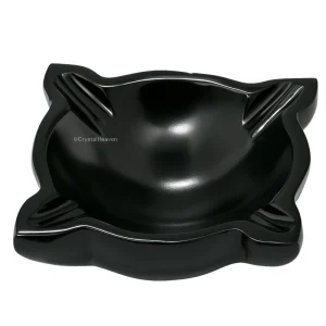 Black Agate Crystal Diya - 4 Batti