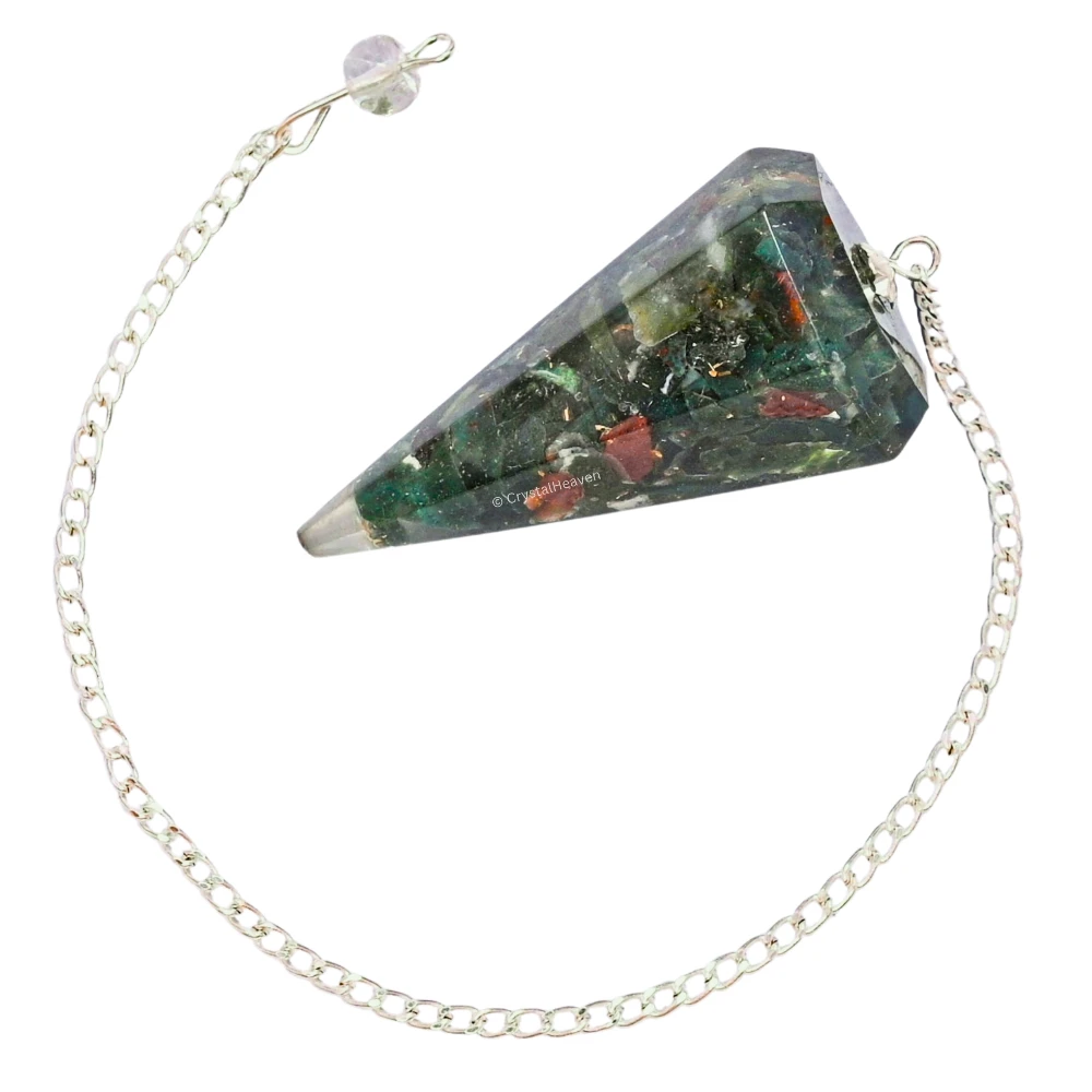 Bloodstone Crystal Orgone Pendulum - Image 3