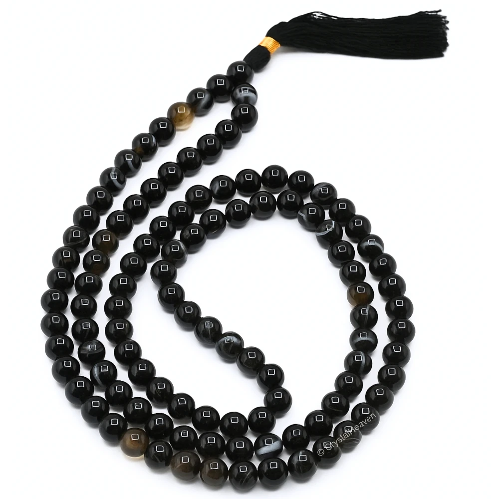 Black Sulemani Hakik Japa Mala (Without Knot) - Image 4