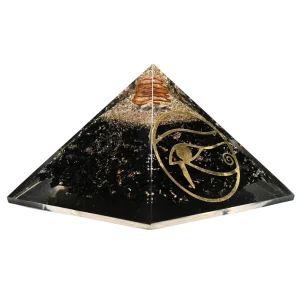 Black Tourmaline Orgone Pyramid (Horus Eye)