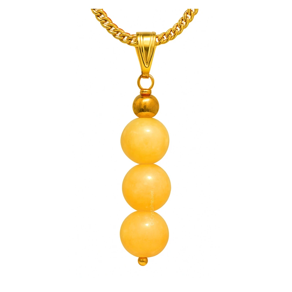 Aquamarine Crystal Bead Necklace (Gold) - Image 9