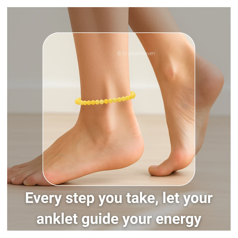 Yellow Calcite Anklet (Without Knot) - Image 5