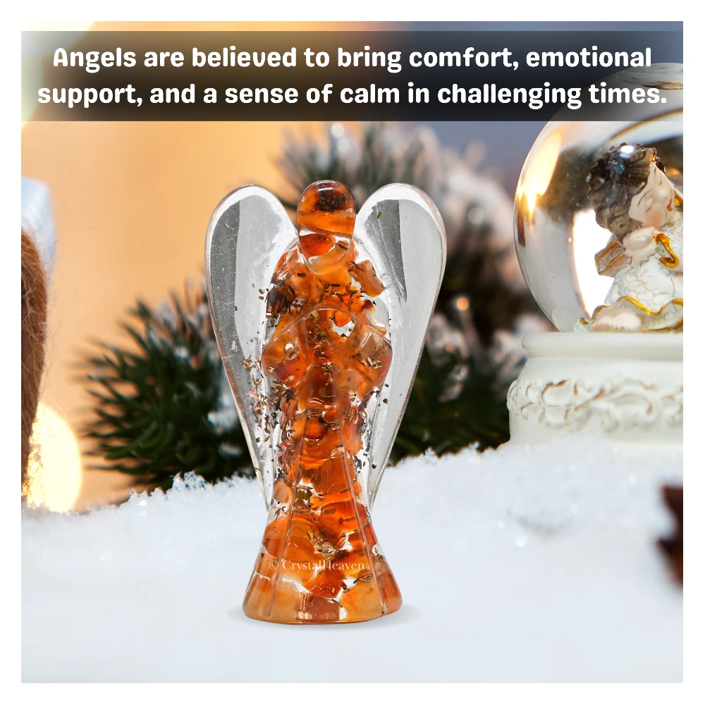 Carnelian Crystal Orgone Angel (2 Inch) - Image 5