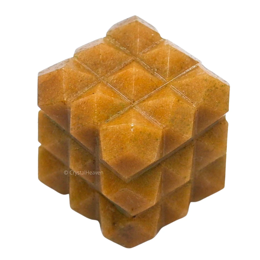 Yellow Jasper 54 Pyramid Power Cube - Image 2