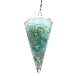 Amazonite Crystal Orgone Pendulum