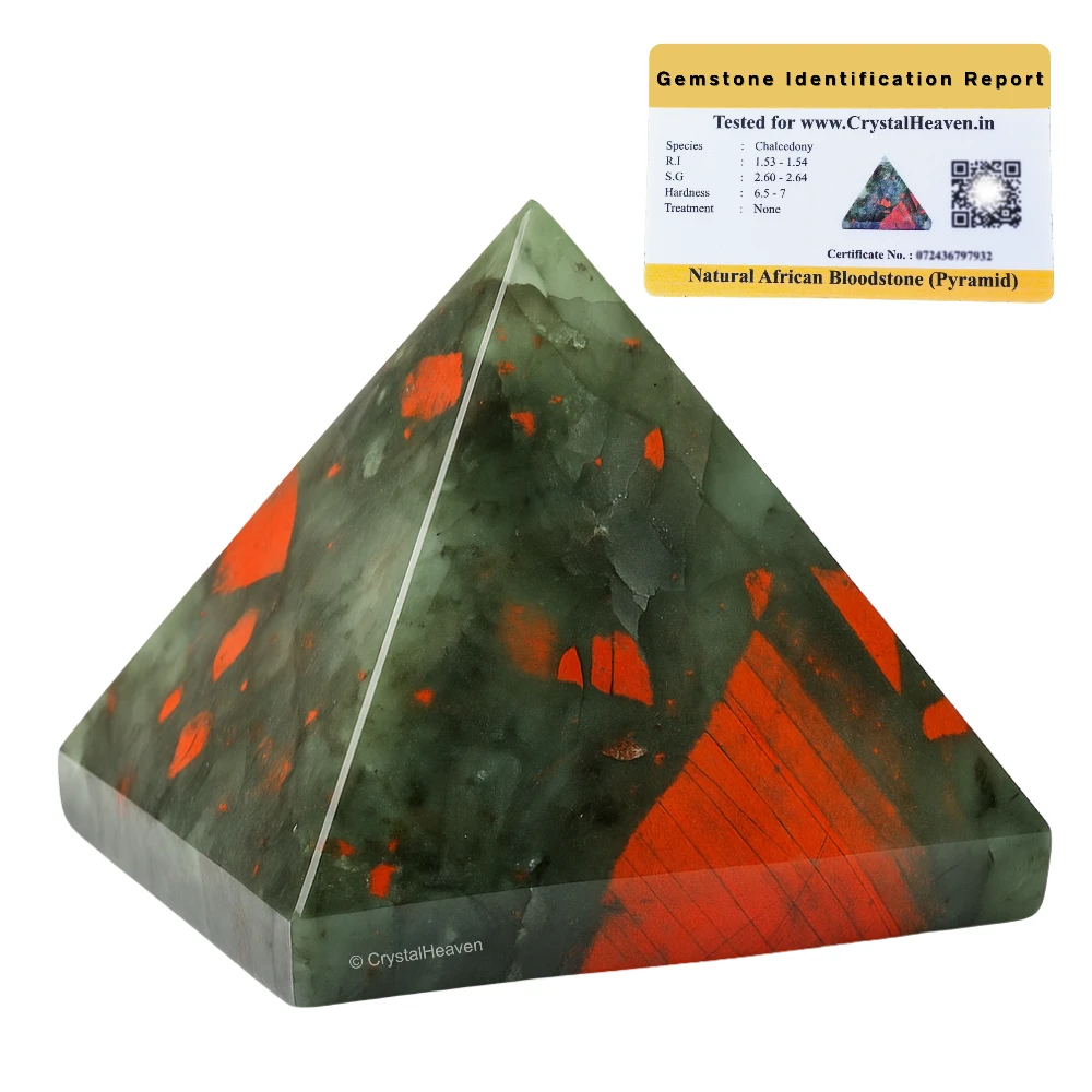 African Bloodstone Pyramid (1.5 Inch) - Image 2