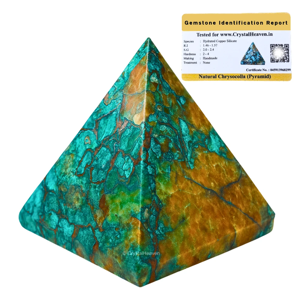 Chrysocolla Pyramid (2 Inch) - Image 2