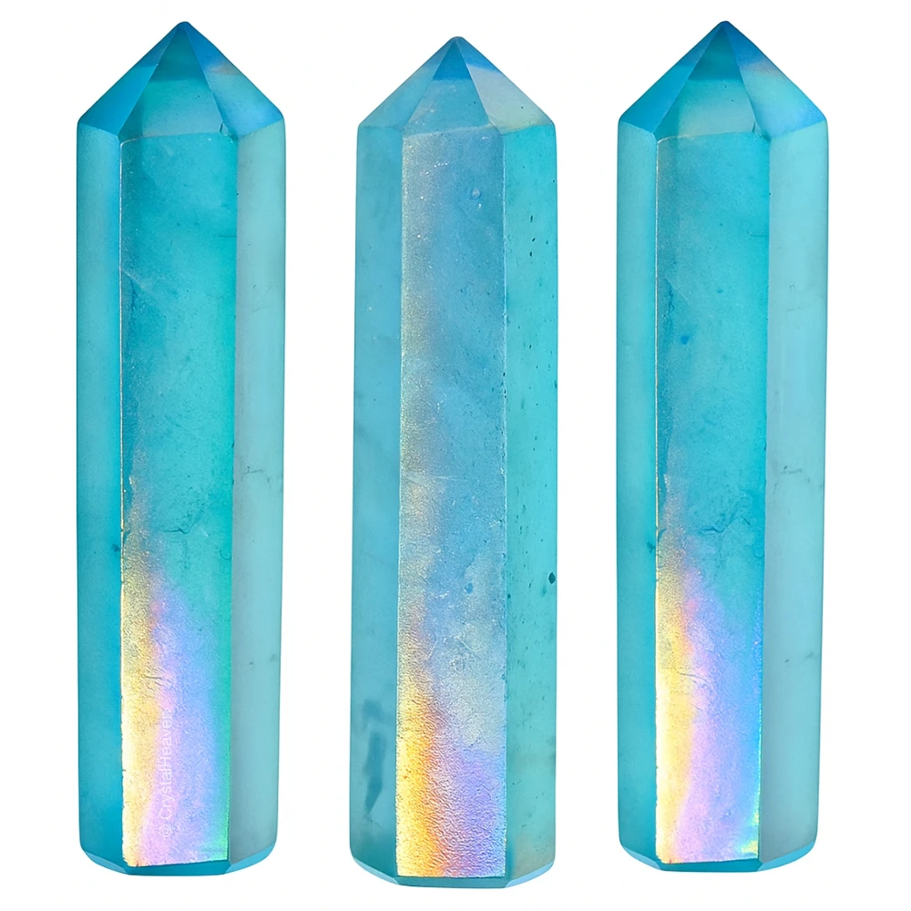 Aqua Aura Quartz Pencil Points (Set of 50) - Image 3