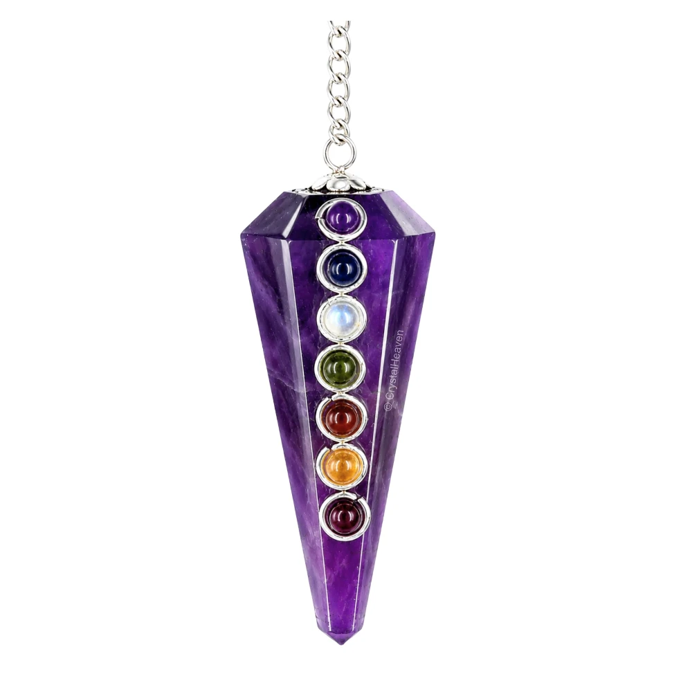 Amethyst Pendulum with Chakra Beads