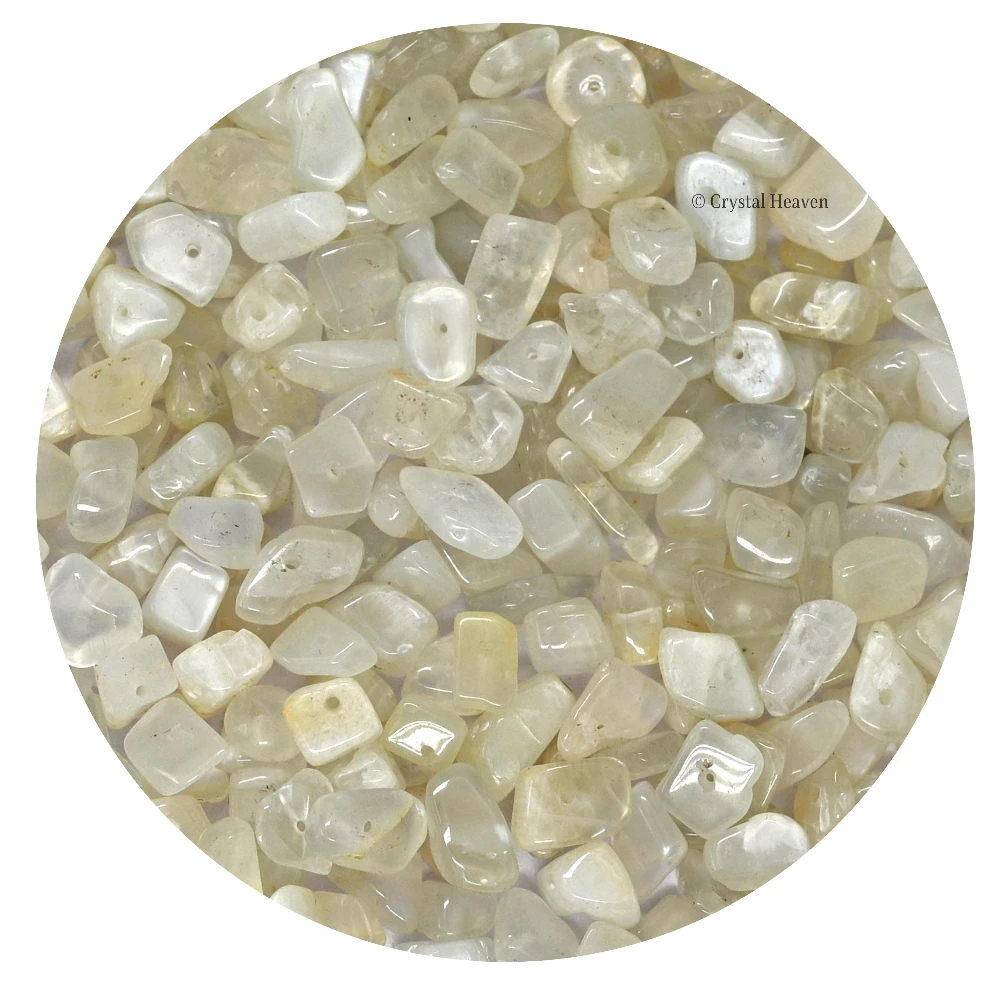 White Moonstone Tumbled Bracelet (Elastic) - Image 9