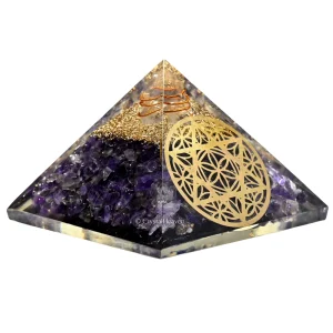 Amethyst Orgone Pyramid (Star Of David)