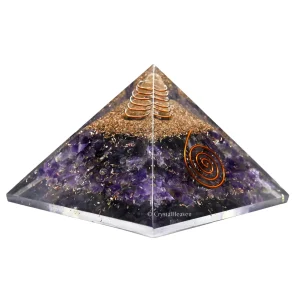 Amethyst Orgone Pyramid (Copper Coil)
